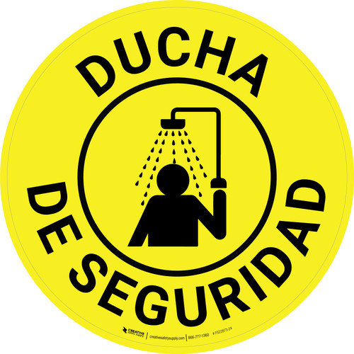 Ducha de Seguridad con Icono Circular - Floor Sign