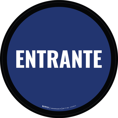 5S Entrante Azul Circular - Floor Sign