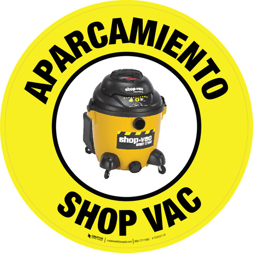 Aparcamiento Shop Vac (Real) - Floor Sign