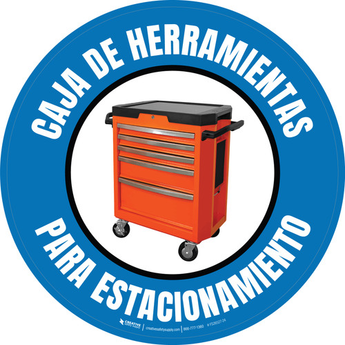 Caja de Herramientas para Estacionamiento Circular - Floor Sign