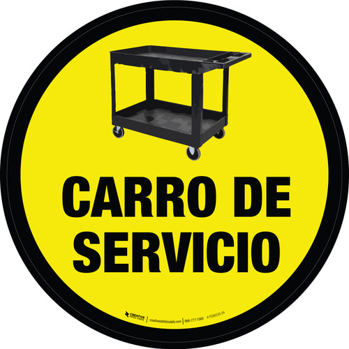 Carro de Servicio Circular - Floor Sign