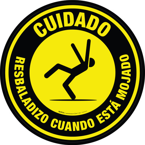 Resbaladizo Cuando está Mojado B - Floor Sign