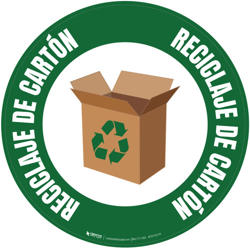 Reciclaje de Cartón Circular - Floor Sign