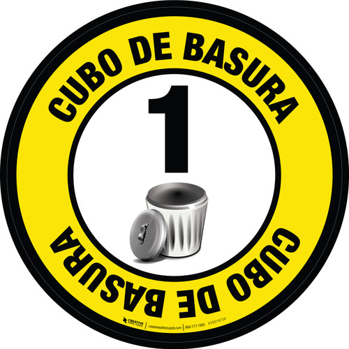 Cubo de Basura (Con Numeración) - Floor Sign
