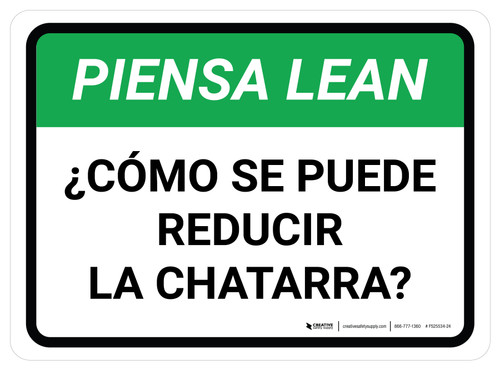 Piensa Lean - Cómo se Puede Reducir la Chatarra Rectangular - Floor Sign