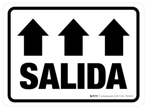 Flechas de Salida Hacia Arriba Rectangular - Floor Sign