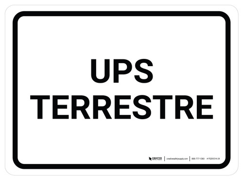 UPS Terrestre en Blanco Rectangular - Floor Sign