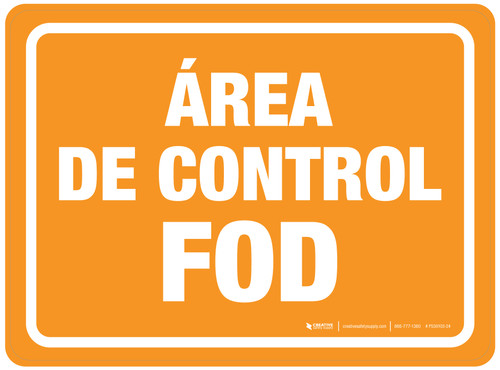 Área de Control de FOD - Floor Sign