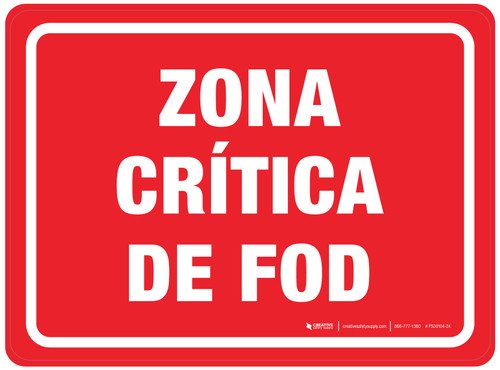 Zona Crítica de FOD Rectangular - Floor Sign