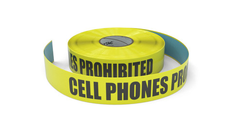 Cell Phones Prohibited - Inline Printed Floor Marking Tape