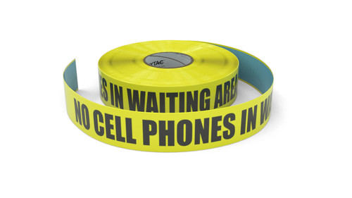 No Cell Phones in Waiting Area - Inline Printed Floor Marking Tape