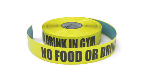 No Food or Drink in Gym - Inline Printed Floor Marking Tape