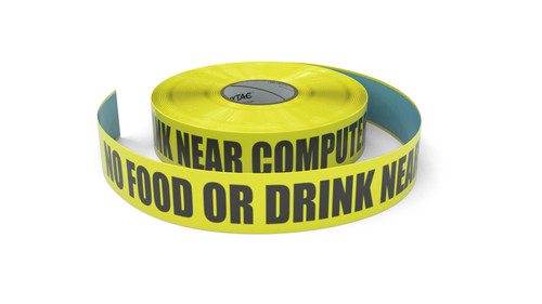 No Food or Drink Near Computers - Inline Printed Floor Marking Tape
