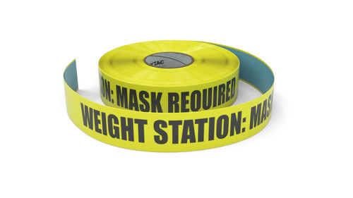 Weight Station Mask Required - Inline Printed Floor Marking Tape