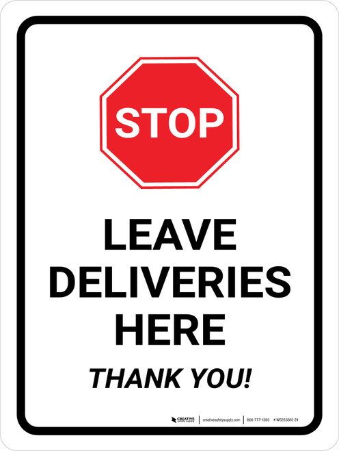 Paketschild „Please Leave Deliveries Here“ – 25,4x35,6 Cm, Reflektierend, Aus Aluminium, Wetterfest