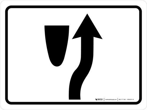 Directional Up Arrow Median Landscape - Wall Sign