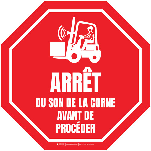 Arrêt Du Son De La Corne Avant De Procéder Étage Signe