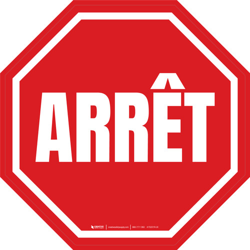 ARRÊT Sol De Base Signe