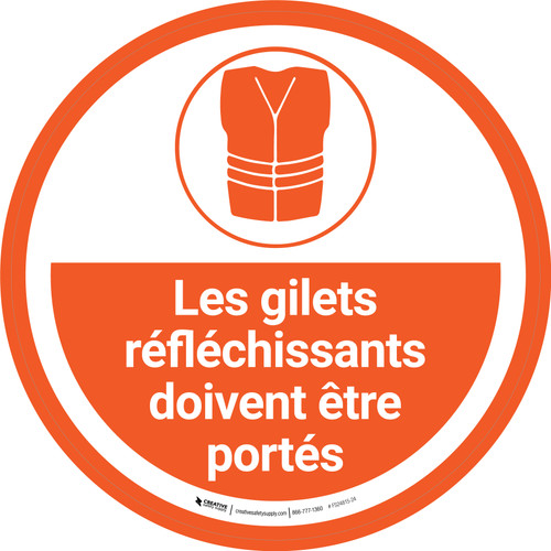 Les Gilets Réfléchissants Doivent Être Portés À L'Étage Signe