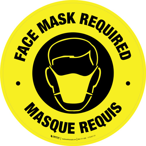 Masque Requis Bilingue De-Chaussée Signe