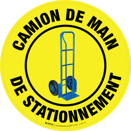 La Main De Stationnement De Camion De-Chaussée Signe