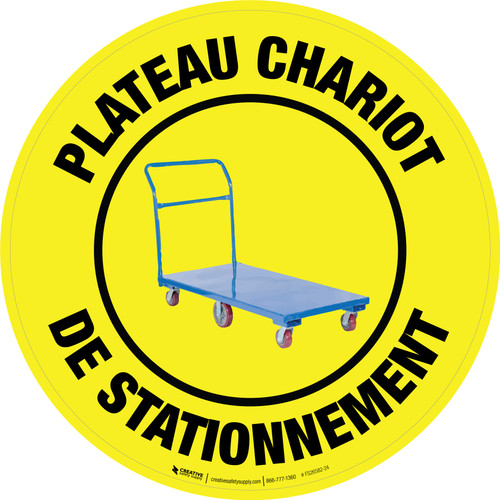 Plateau Chariot De Stationnement De-Chaussée Signe