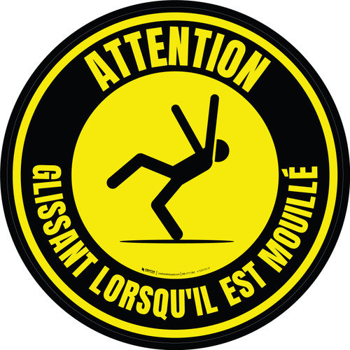 Glissant Lorsqu'Il Est Mouillé B Étage Signe