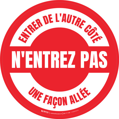 Ne Pas Entrer Entrer De L'Autre Côté Une Façon Allée Étage Signe