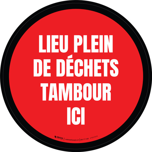 Des Déchets Fond Du Tambour Signe