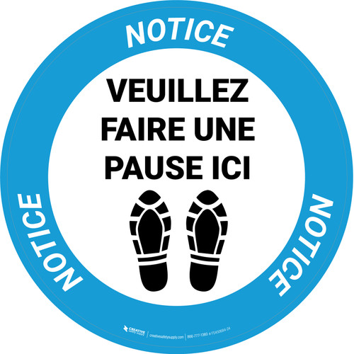 Avis Veuillez Faire Une Pause Ici Chaussure Imprime De-Chaussée Signe