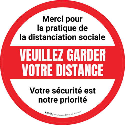 La Distance sociale avec Masque Emoji Bilingue Rouge De-Chaussée Signe