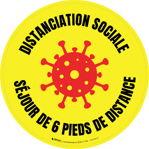 La Distanciation Sociale Séjour De 6 Pieds De-Chaussée Signe