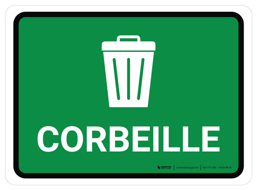 5S Corbeille Rectangle de-Chaussée Signe