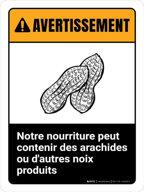 Avertissement: La Région Minière De Garder De (Warning: Mining Area Keep Out) French Portrait - Wall Sign