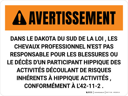 Avertissement: le Stockage Non Autorisé dans Cette Zone (Warning: Storage Not Permitted in This Area) French Landscape - Wall Sign