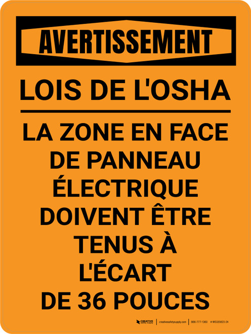 Avertissement: Pesticide Appliqué À la Pelouse dangereuses pour les Animaux (Warning: Pesticide Applied To Lawn Harmful to Pets) French Landscape - Wall Sign