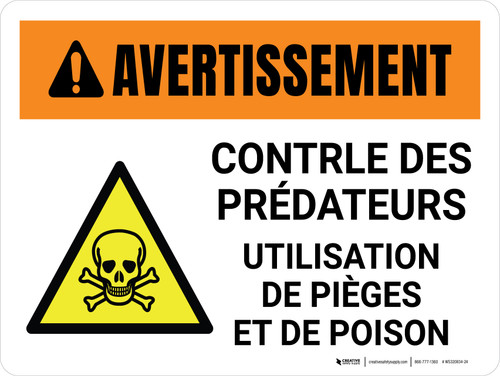 Avertissement: Protection des Yeux Requis (Warning: Eye Protection Required) French Portrait - Wall Sign