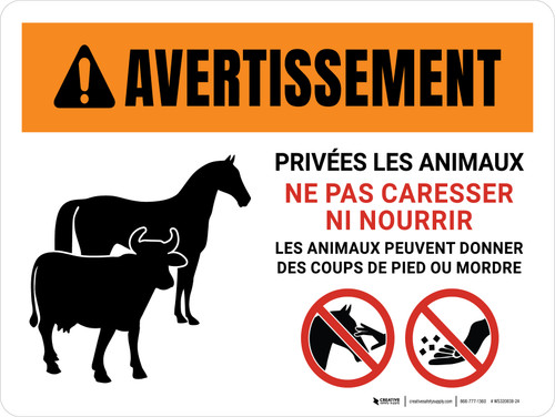 Avertissement: Risque De Choc Électrique (Warning: Electrical Shock Hazard) French Landscape - Wall Sign