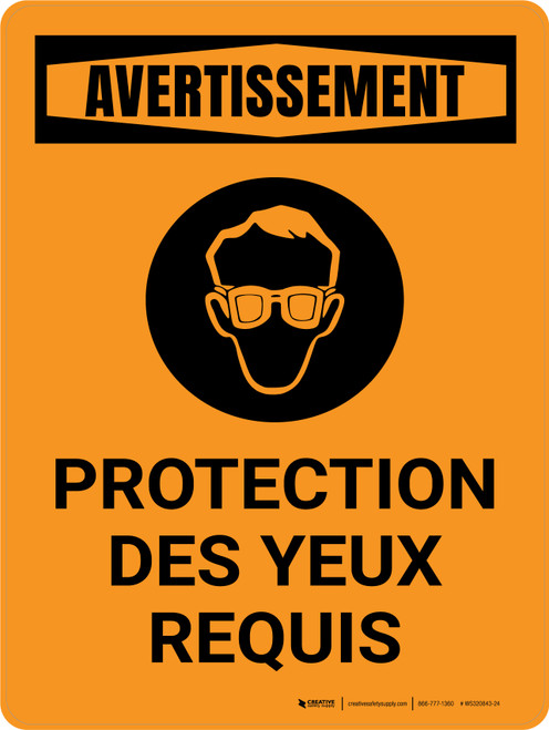 Avertissement: Sortie De Secours Ne Pas Bloquer (Warning: Emergency Exit Do Not Block) French Landscape - Wall Sign