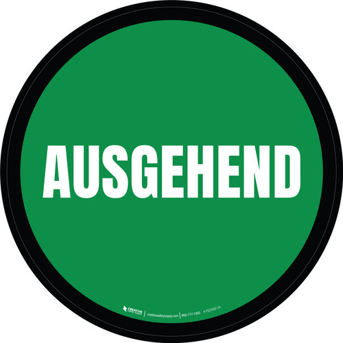 5S Ausgehend (5S Outgoing) Green Circular German - Floor Sign