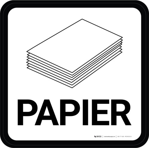 Papier (Paper) German - Floor Sign