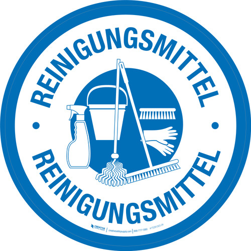 Reinigungsmittel (Cleaning Supplies) Circular German - Floor Sign
