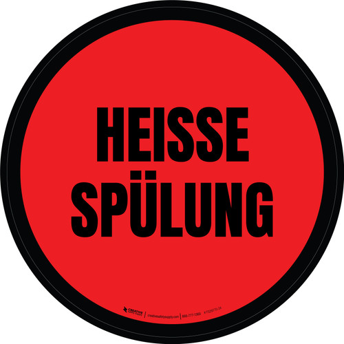 Heiße Spülung (Hot Purge) Circular German - Floor Sign