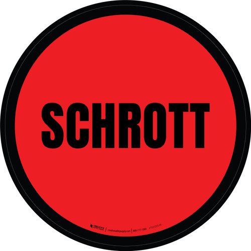 Schrott (Scrap) Circular German - Floor Sign
