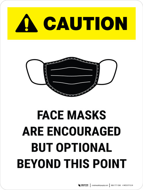 Caution: Face Mask Encouraged Beyond This Point Portrait - Wall Sign