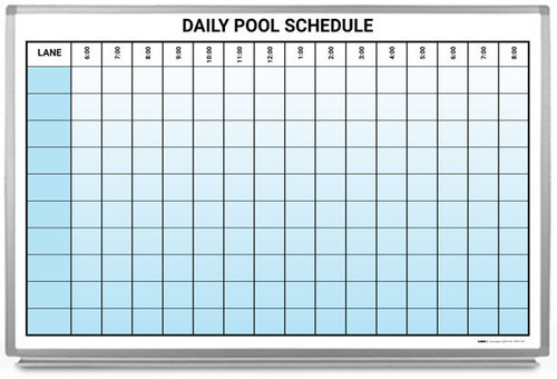 Pool Schedule Dry Erase Board