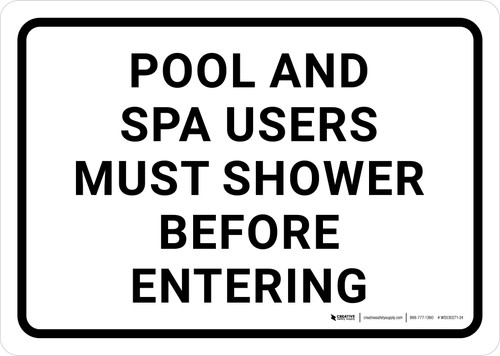 Pool & Spa Hours Children Must Be Accompanied Landscape - Wall Sign