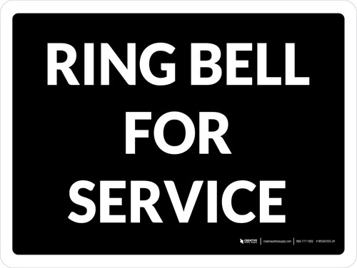 Ring Bell for Service Landscape - Wall Sign