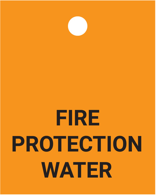 Fire Protection Water Valve Tag