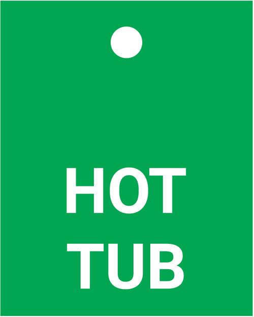 Hot Tub - Valve Tag